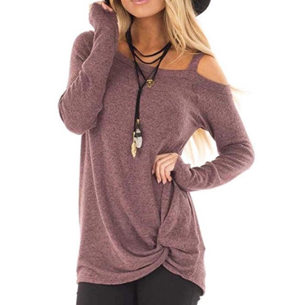 🍷LILY Womens Cold Shoulder Blouse🍷